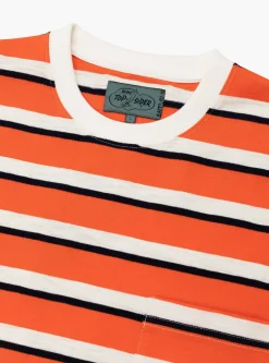 Pocket Tee Stripe BP Orange<Beams Plus Sale