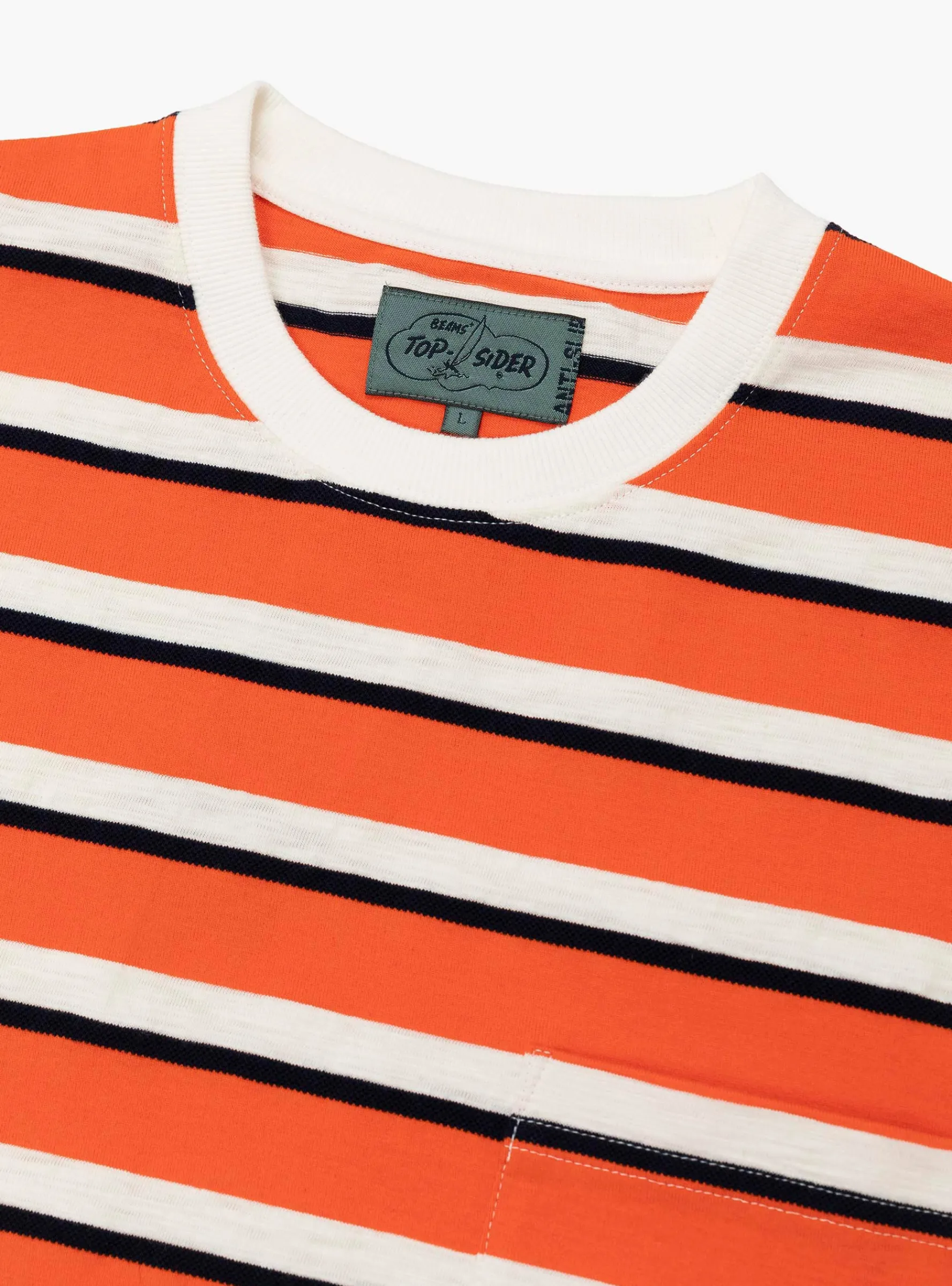 Pocket Tee Stripe BP Orange<Beams Plus Sale