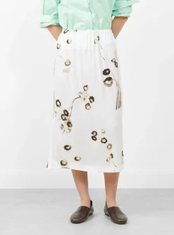 Printed Long Skirt with Lace Multi<Cordera Hot