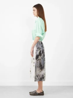 Printed Long Skirt with Lace Multi<Cordera Hot
