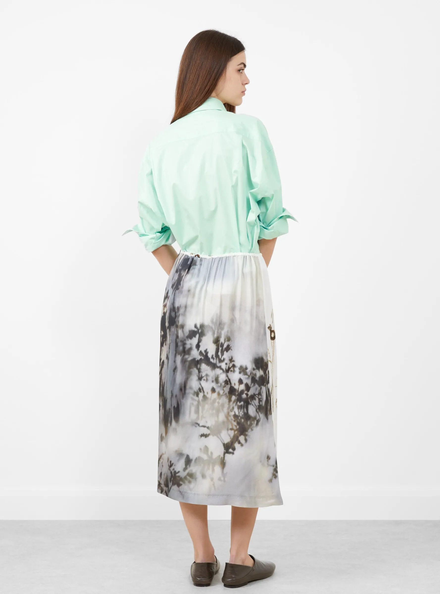 Printed Long Skirt with Lace Multi<Cordera Hot