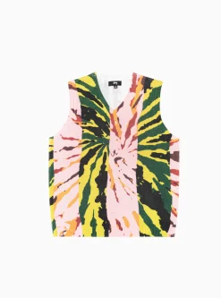 Printed Sweater Vest Pink & Green<Stüssy Best