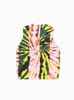 Printed Sweater Vest Pink & Green<Stüssy Best