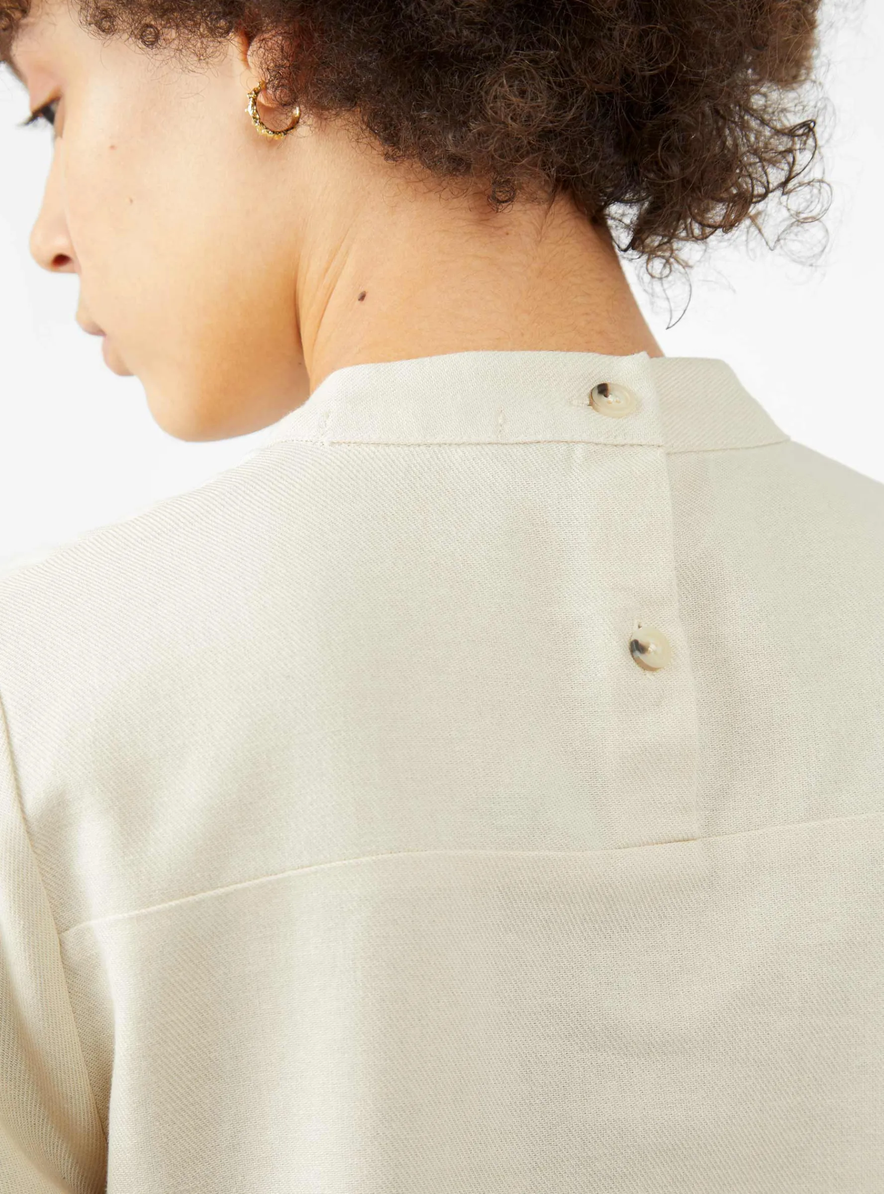 Puff Sleeve Blouse Ivory<Black Crane Clearance