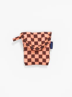 Puffy Earbud Case Pink Brown Check<Baggu Best