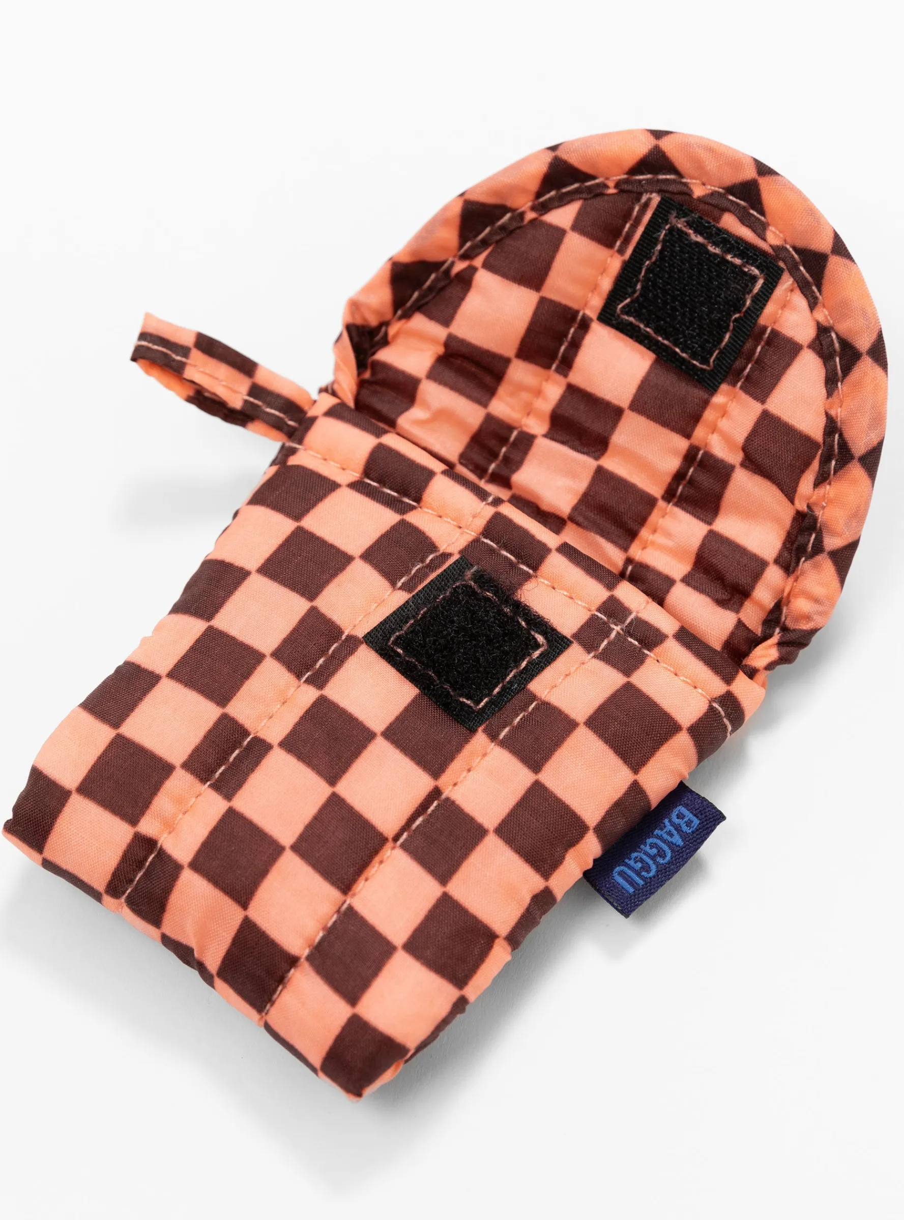 Puffy Earbud Case Pink Brown Check<Baggu Best