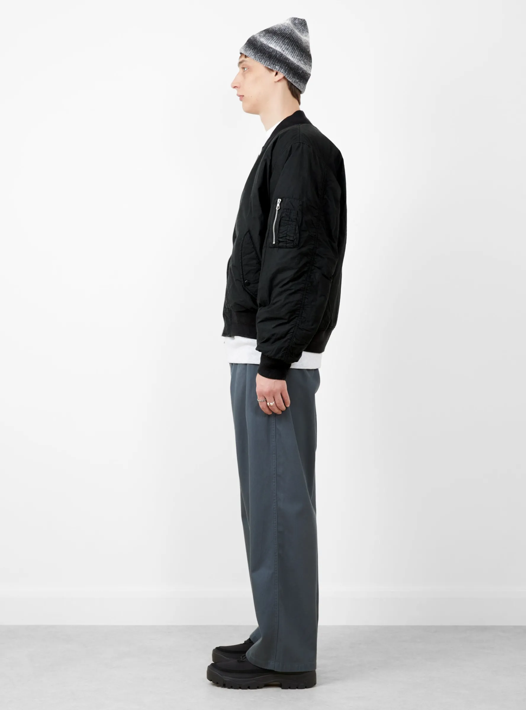 Quilted Bomber Waxed Black<Stüssy Discount