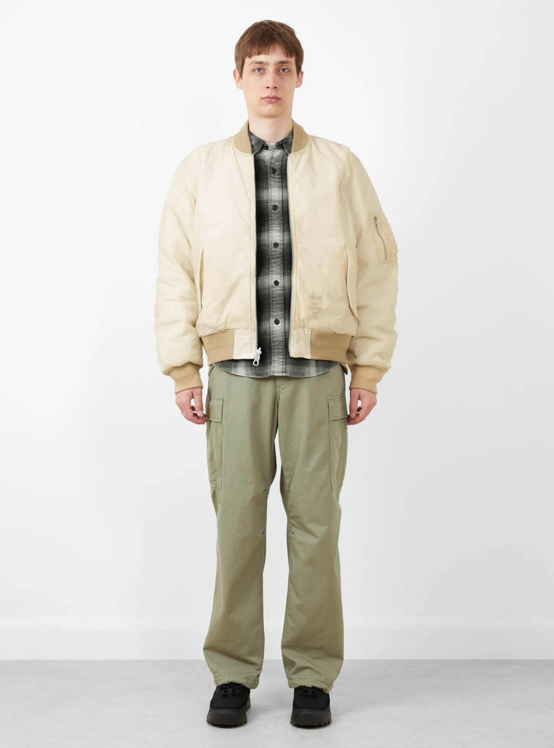 Quilted Bomber Waxed Cream<Stüssy Sale