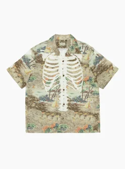 Rayon KAMEKAMEHA BONE Aloha Shirt Brown<Kapital Sale