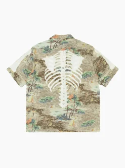 Rayon KAMEKAMEHA BONE Aloha Shirt Brown<Kapital Sale