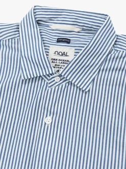 Regular Collar Gradient Wind Shirt Navy<nanamica New
