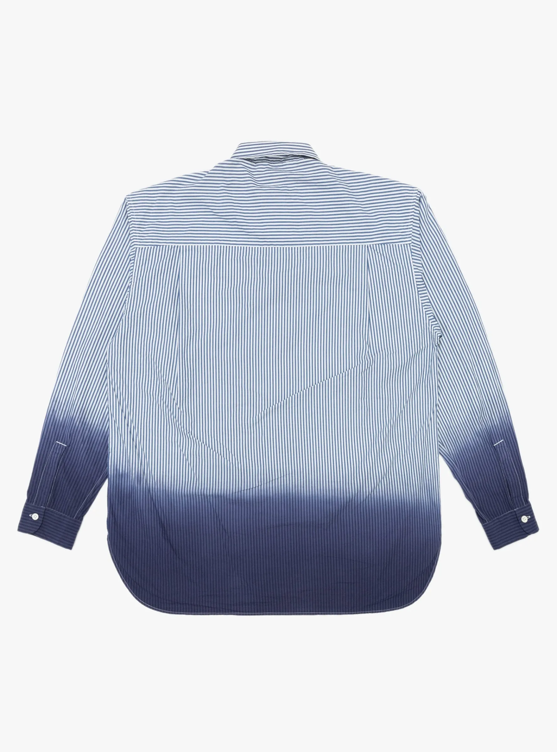 Regular Collar Gradient Wind Shirt Navy<nanamica New