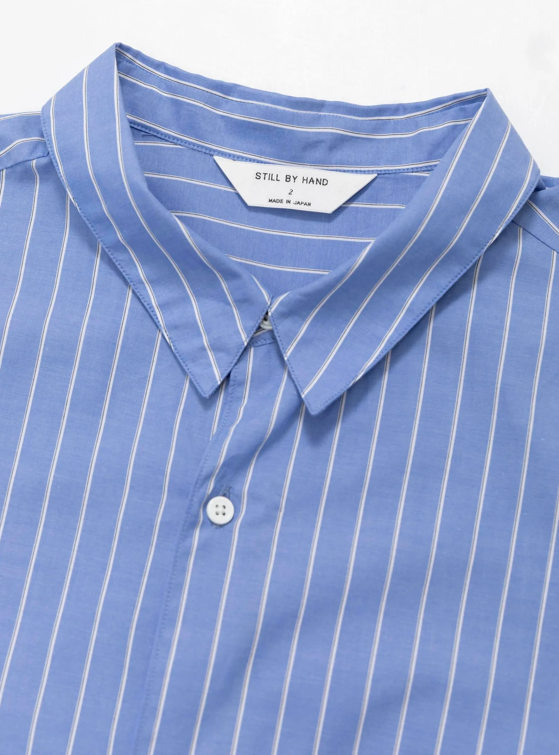 Regular Collar Shirt Blue Stripe<Still By Hand New