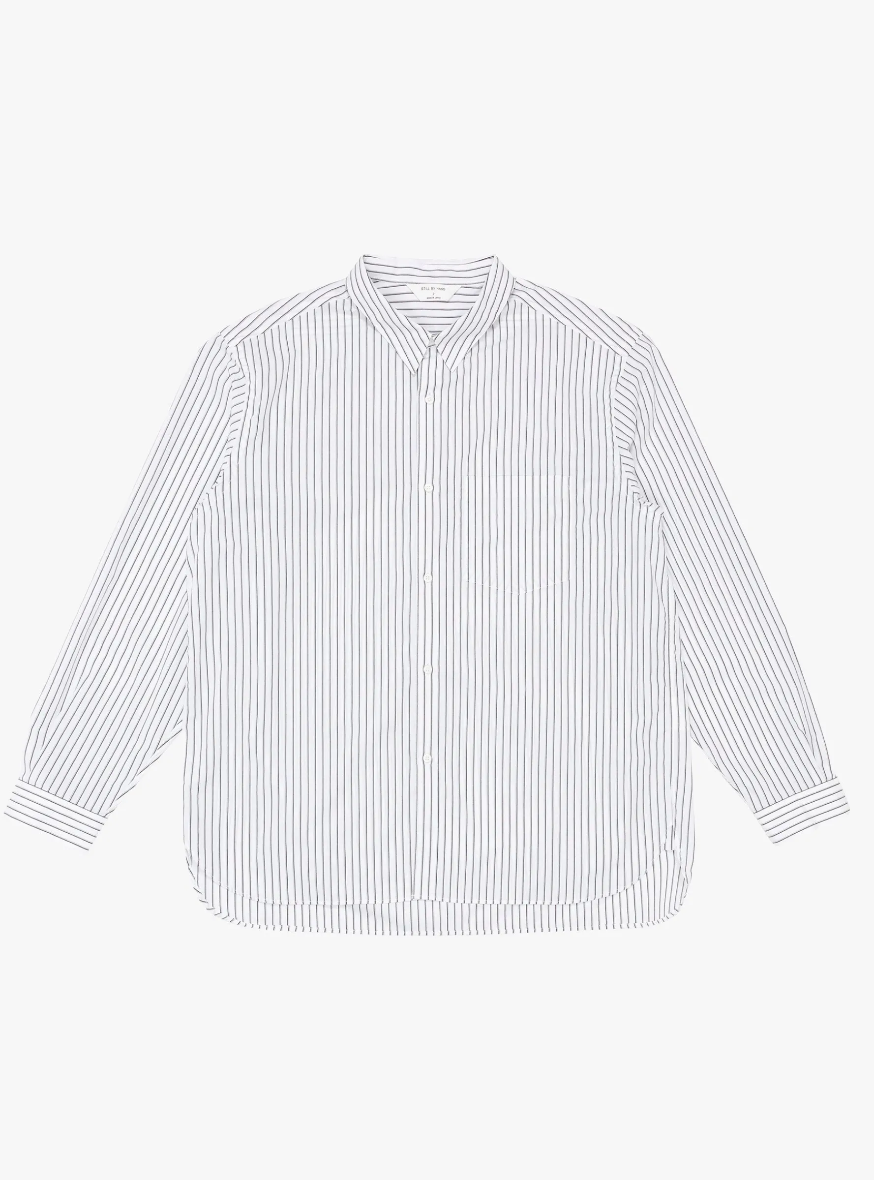 Regular Collar Shirt White Stripe<Still By Hand Fashion