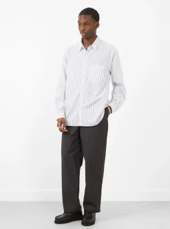 Regular Collar Shirt White Stripe<Still By Hand Fashion