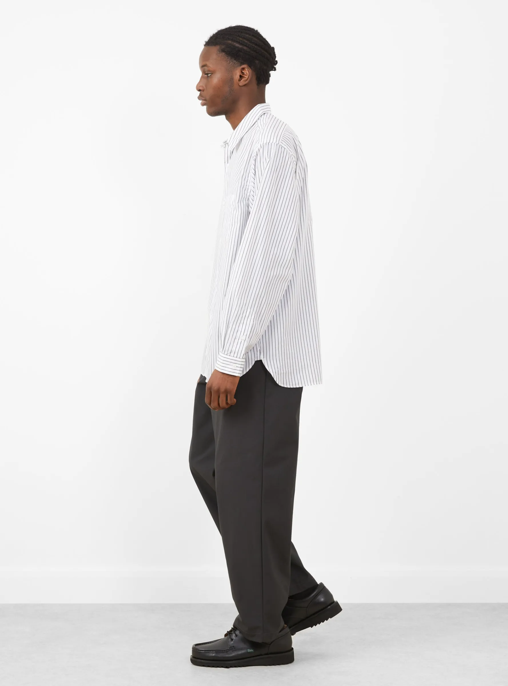 Regular Collar Shirt White Stripe<Still By Hand Fashion