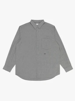 Regular Collar Wind Shirt Grey<nanamica Online