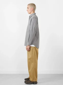 Regular Collar Wind Shirt Grey<nanamica Online