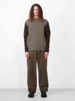 Relax Rib Knit Jumper Stone & Cold Brown<forét Clearance