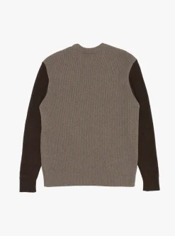 Relax Rib Knit Jumper Stone & Cold Brown<forét Clearance