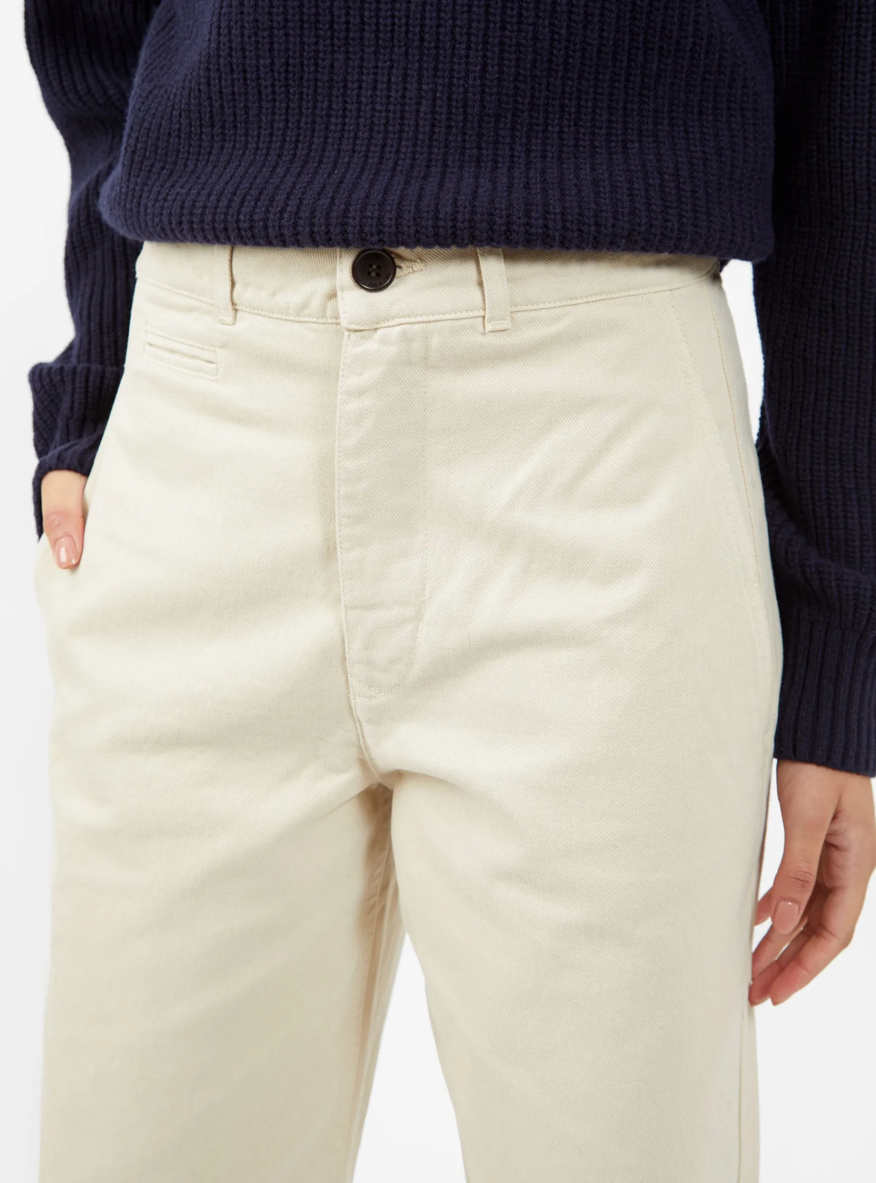 Reno Brushed Twill Trousers Off White<Girls of Dust Online