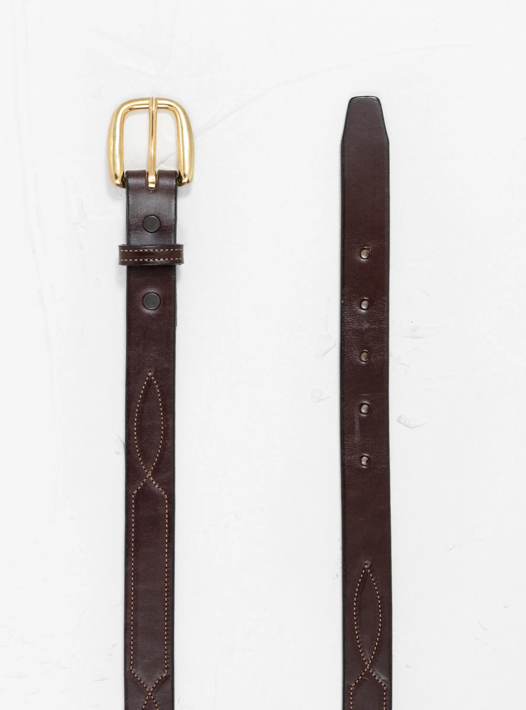 Repeated Stitch Belt Havana & Brass<Tory Leather Online