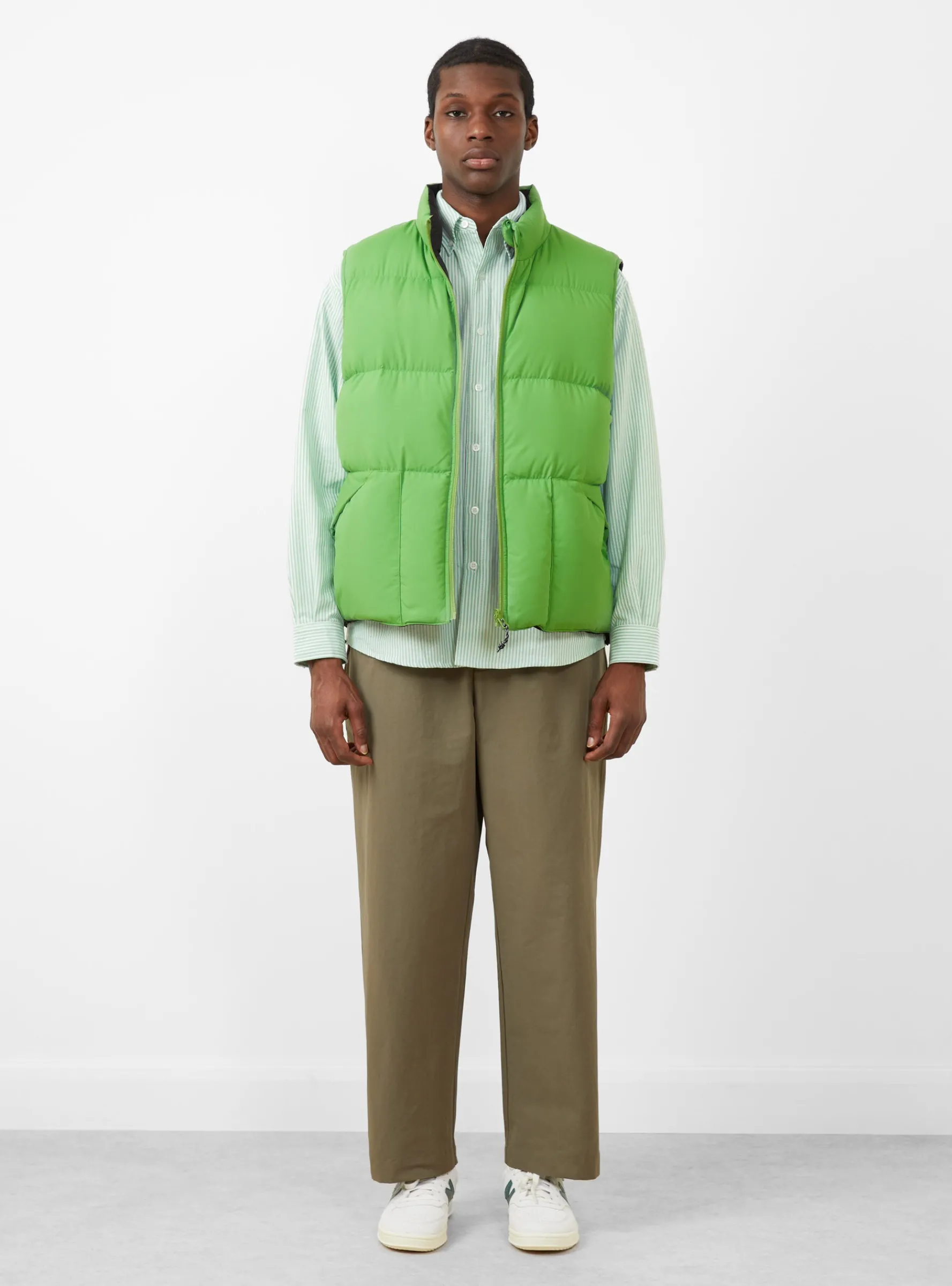 Reversible Down Vest Sprout & Black<Sedan All-Purpose Hot