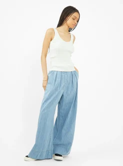 Ribbed Vest Ecru<PICO Hot