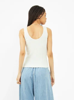 Ribbed Vest Ecru<PICO Hot