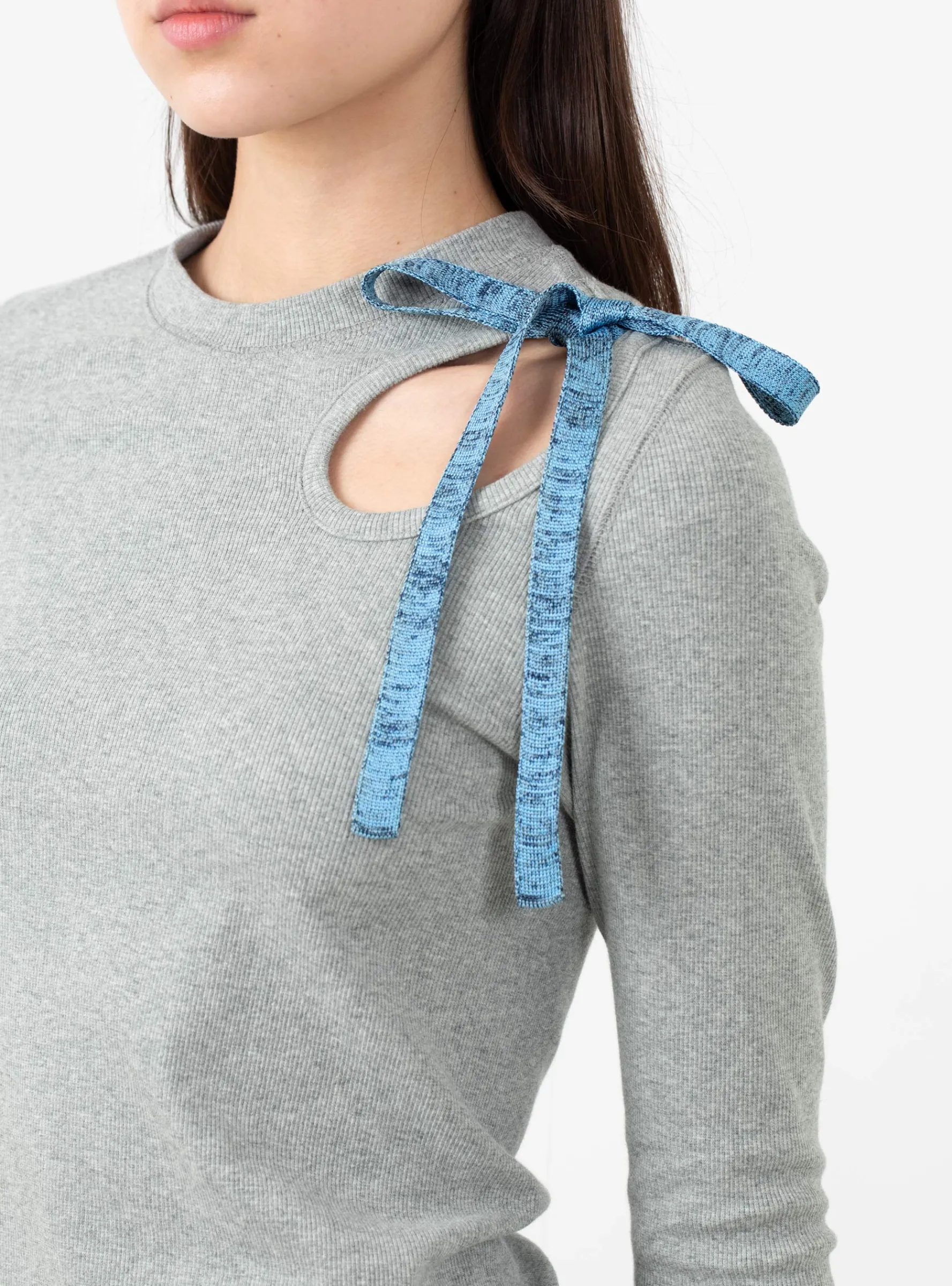 Rib Jersey Top Grey<TOGA PULLA Outlet