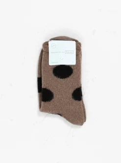 Rie Cashmere Crew Socks Walnut<Hansel From Basel Clearance