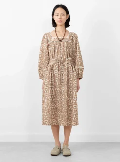 Rita Dress Brown Print<Sideline Fashion