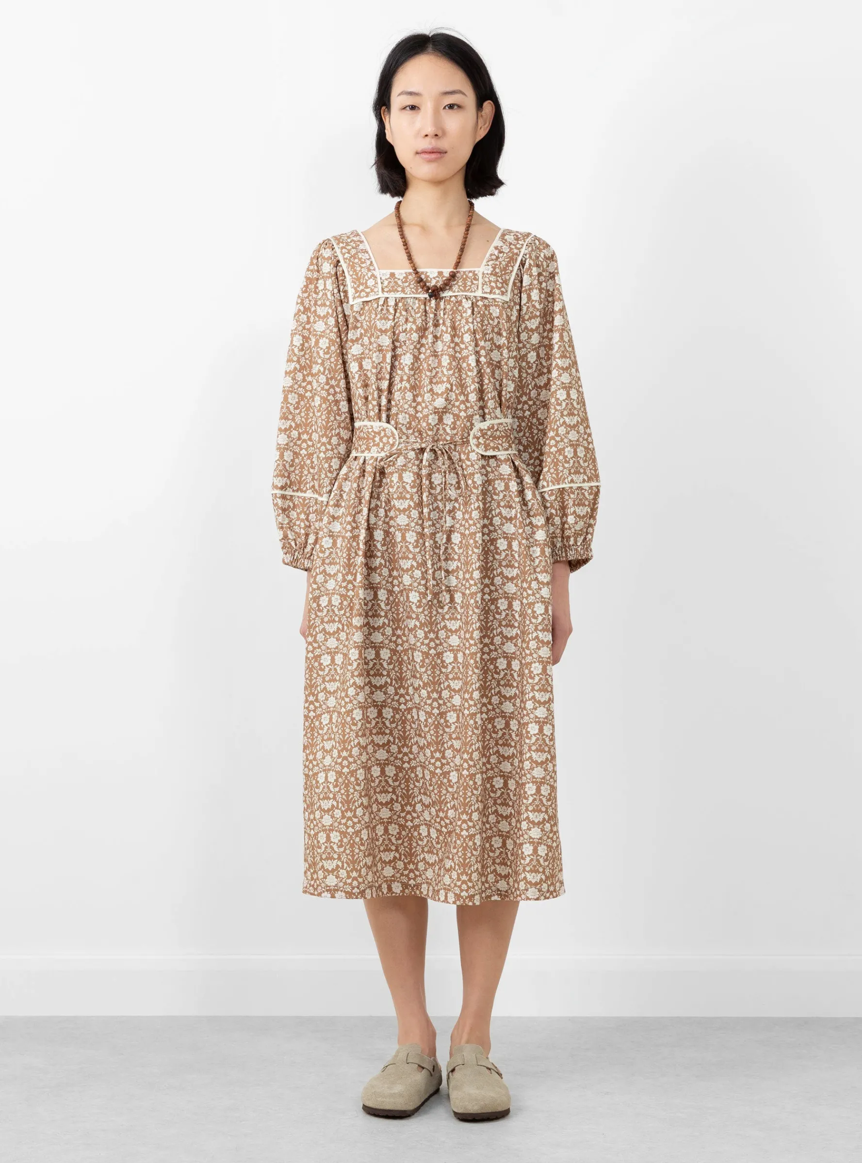 Rita Dress Brown Print<Sideline Fashion