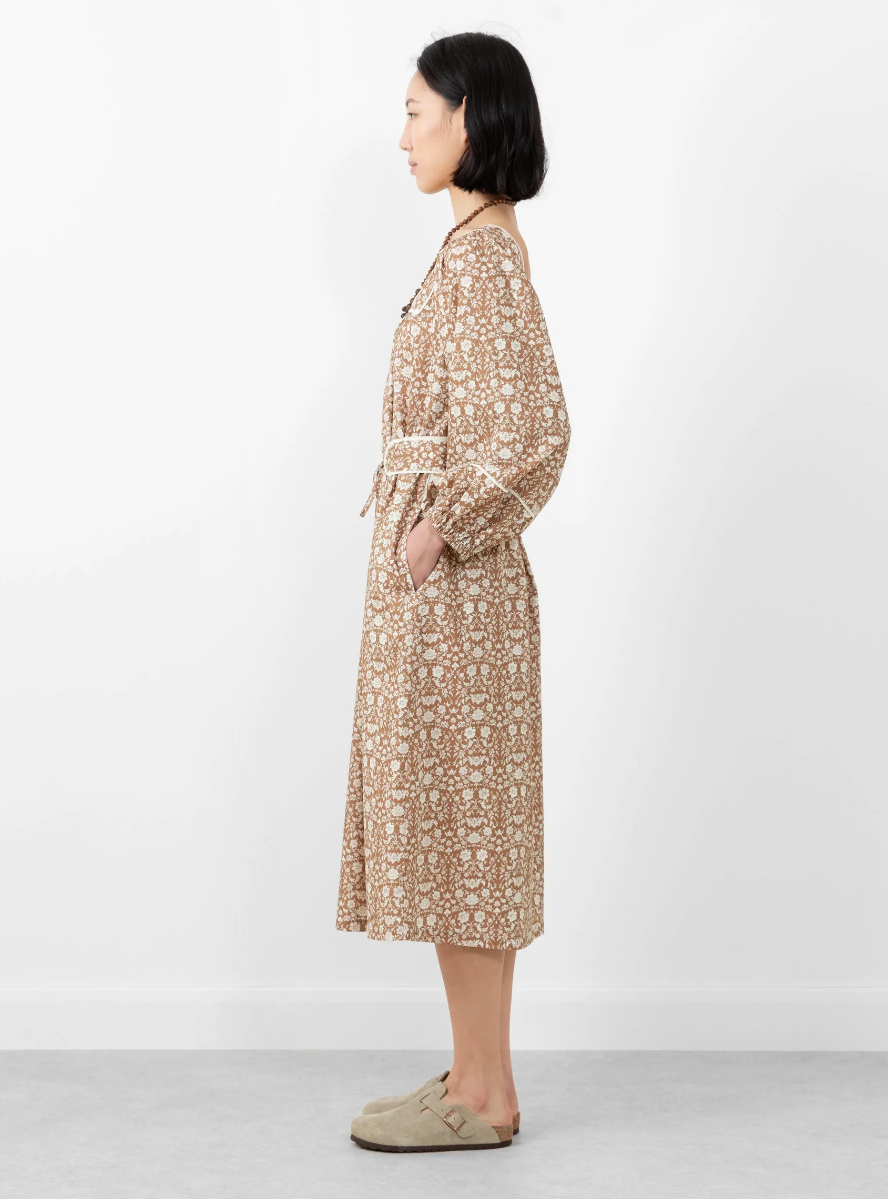 Rita Dress Brown Print<Sideline Fashion