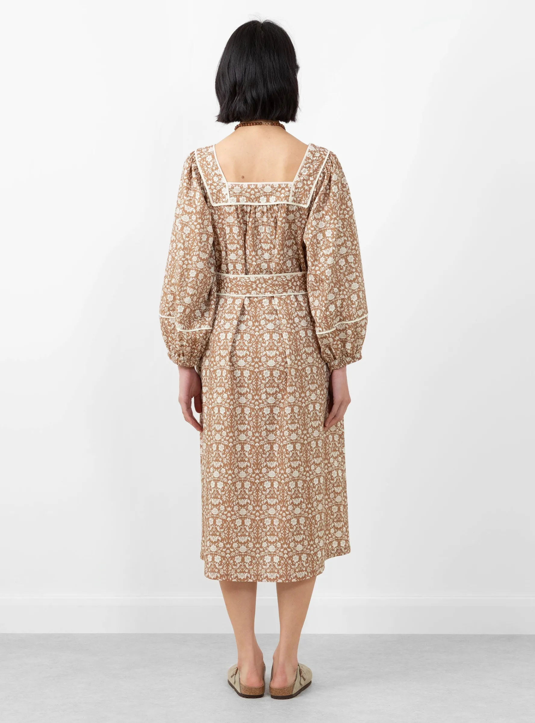 Rita Dress Brown Print<Sideline Fashion