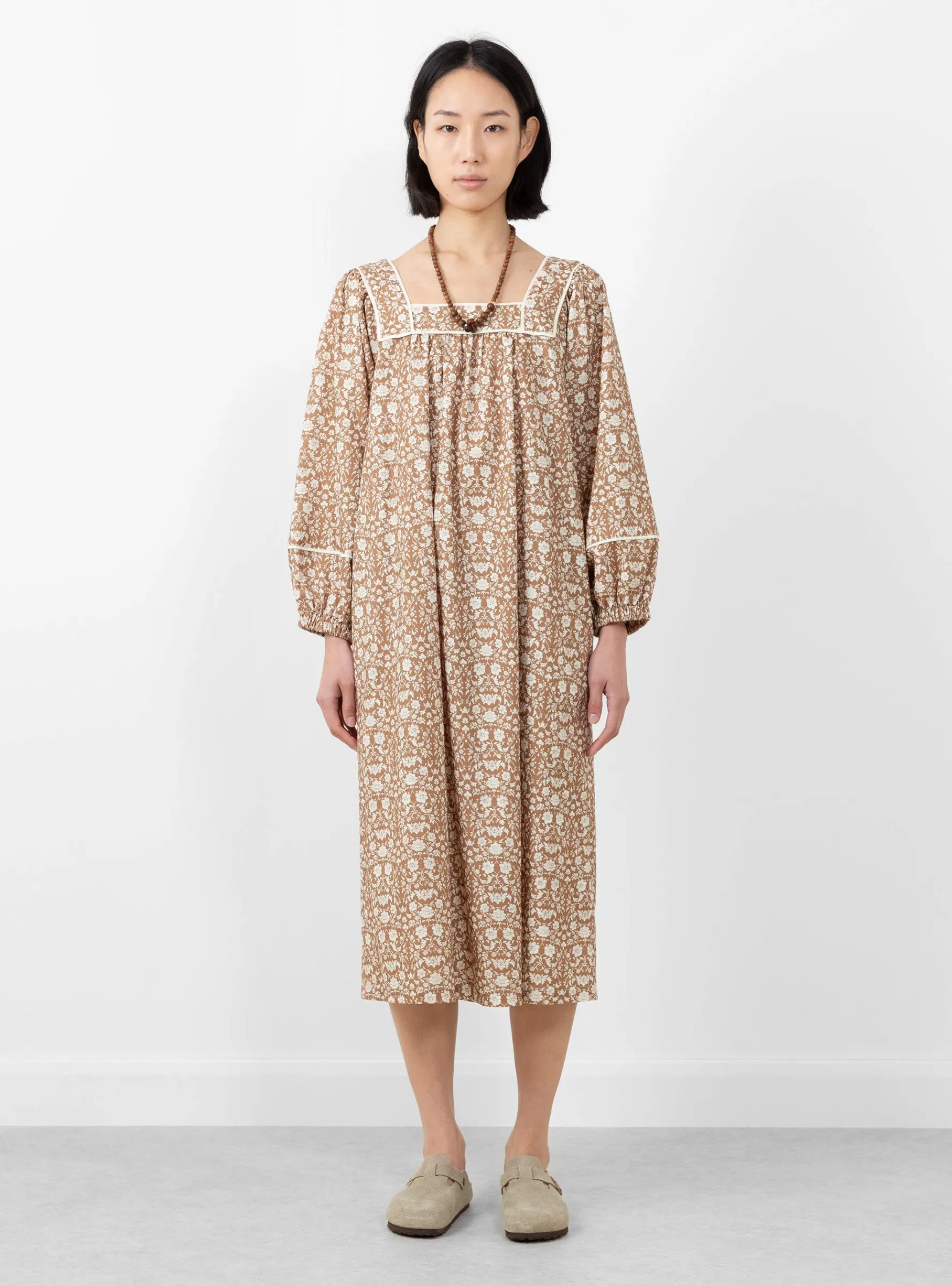 Rita Dress Brown Print<Sideline Fashion