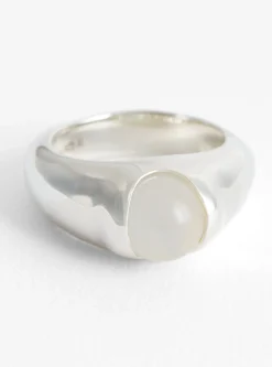 Rolling Stone Frost Quartz Silver Ring<Annika Inez Fashion