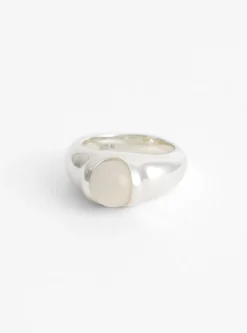 Rolling Stone Frost Quartz Silver Ring<Annika Inez Fashion