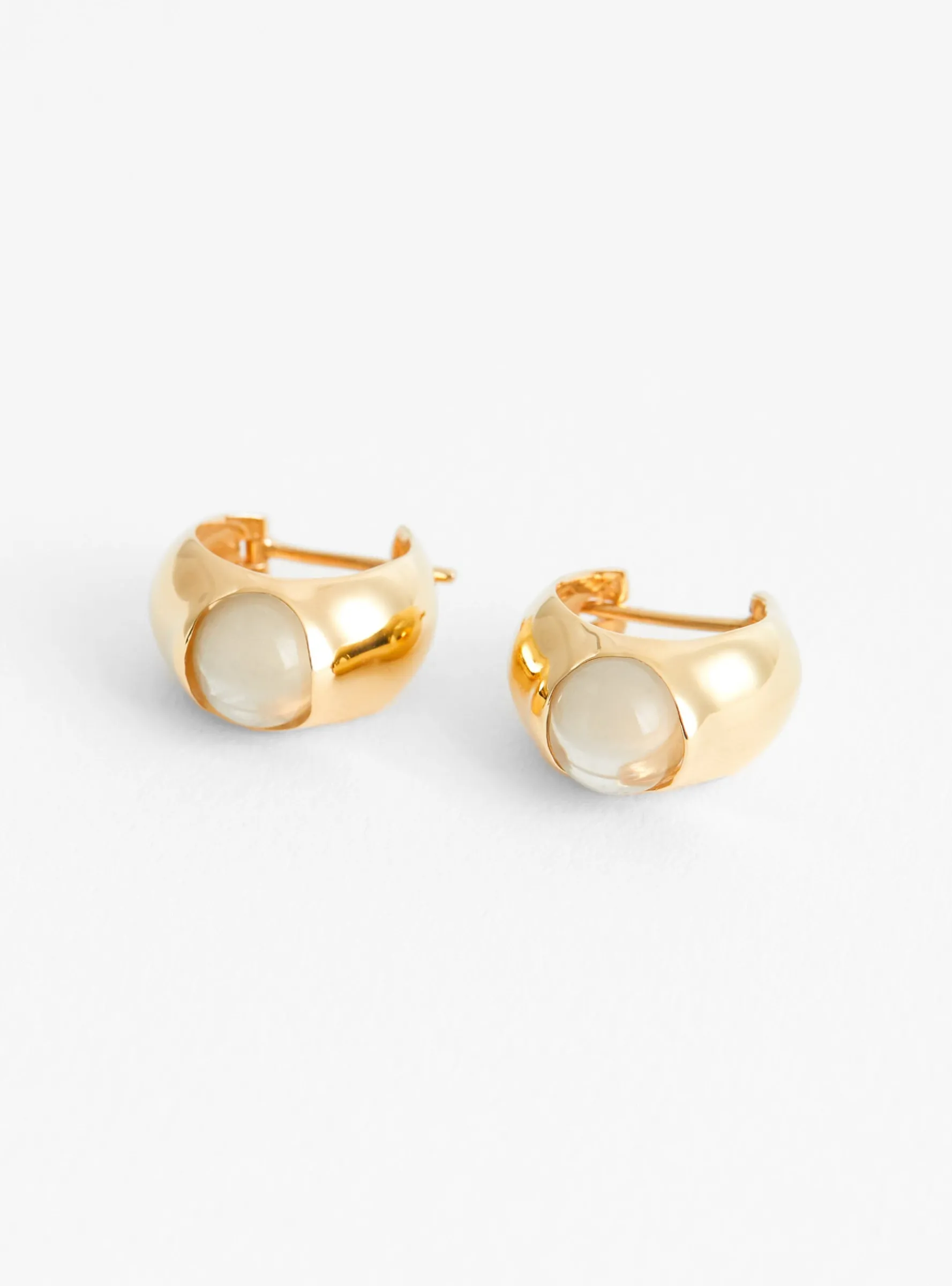 Rolling Stone Green Amethyst Gold Earrings<Annika Inez New
