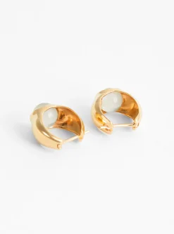 Rolling Stone Green Amethyst Gold Earrings<Annika Inez New