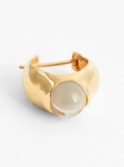 Rolling Stone Green Amethyst Gold Earrings<Annika Inez New