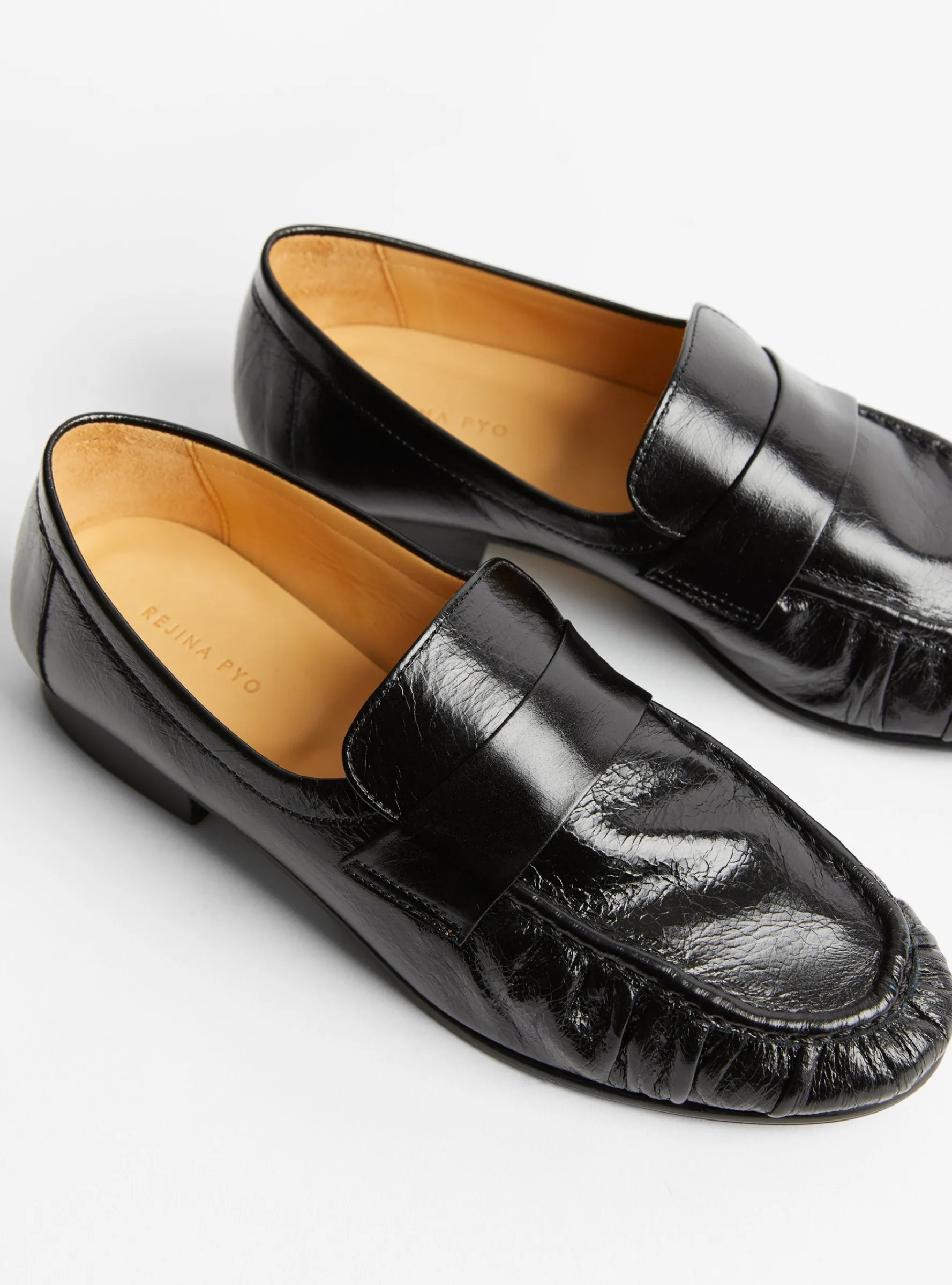 Ruched Loafer Leather Nero<Rejina Pyo Sale