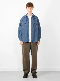 Rucker Chambray Shirt Blue<Pilgrim Surf + Supply Best