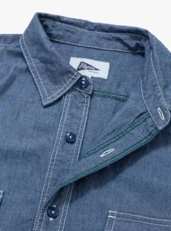Rucker Chambray Shirt Blue<Pilgrim Surf + Supply Best