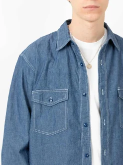Rucker Chambray Shirt Blue<Pilgrim Surf + Supply Best