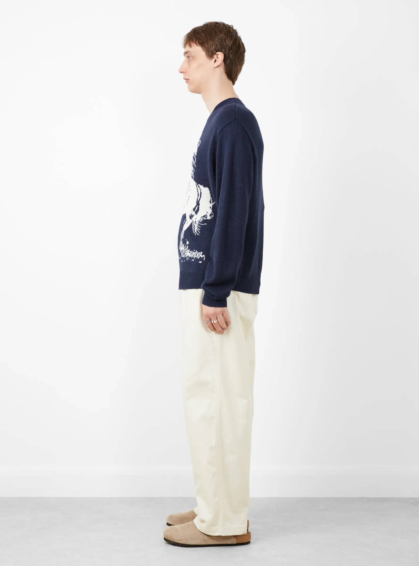 Running Horse Knit Sweater Navy<One of These Days Hot