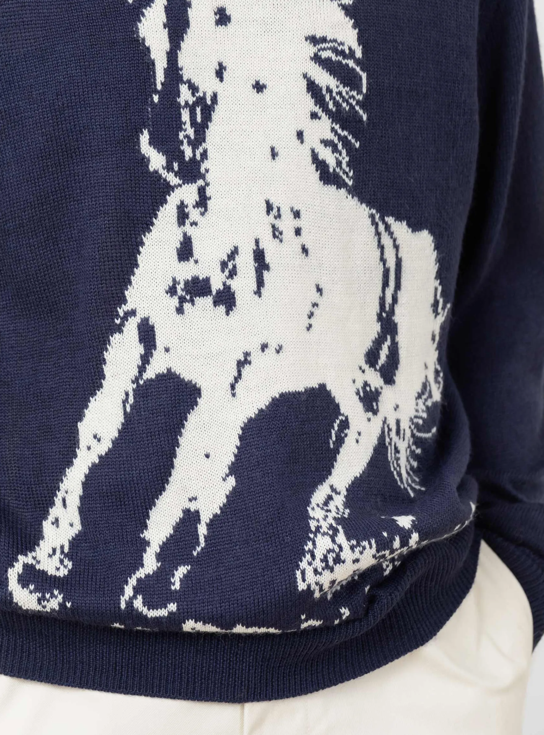 Running Horse Knit Sweater Navy<One of These Days Hot