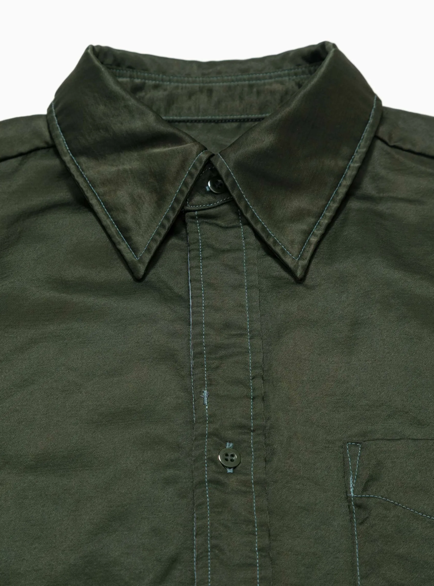 Satin Shirt Green<TOGA VIRILIS Discount