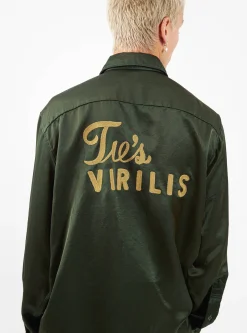 Satin Shirt Green<TOGA VIRILIS Discount