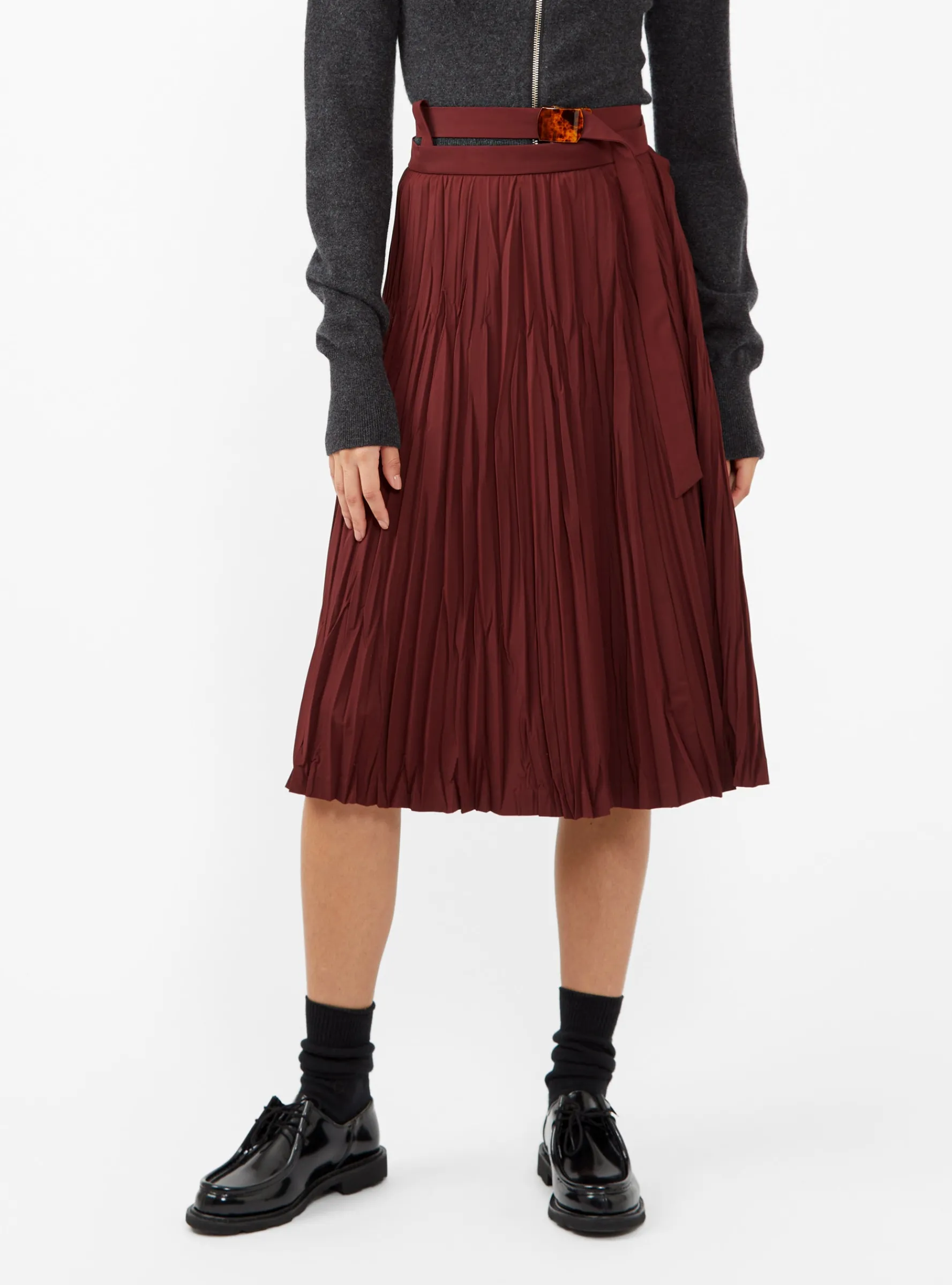 Satin Tricot Skirt Dark Red<TOGA ARCHIVES Fashion